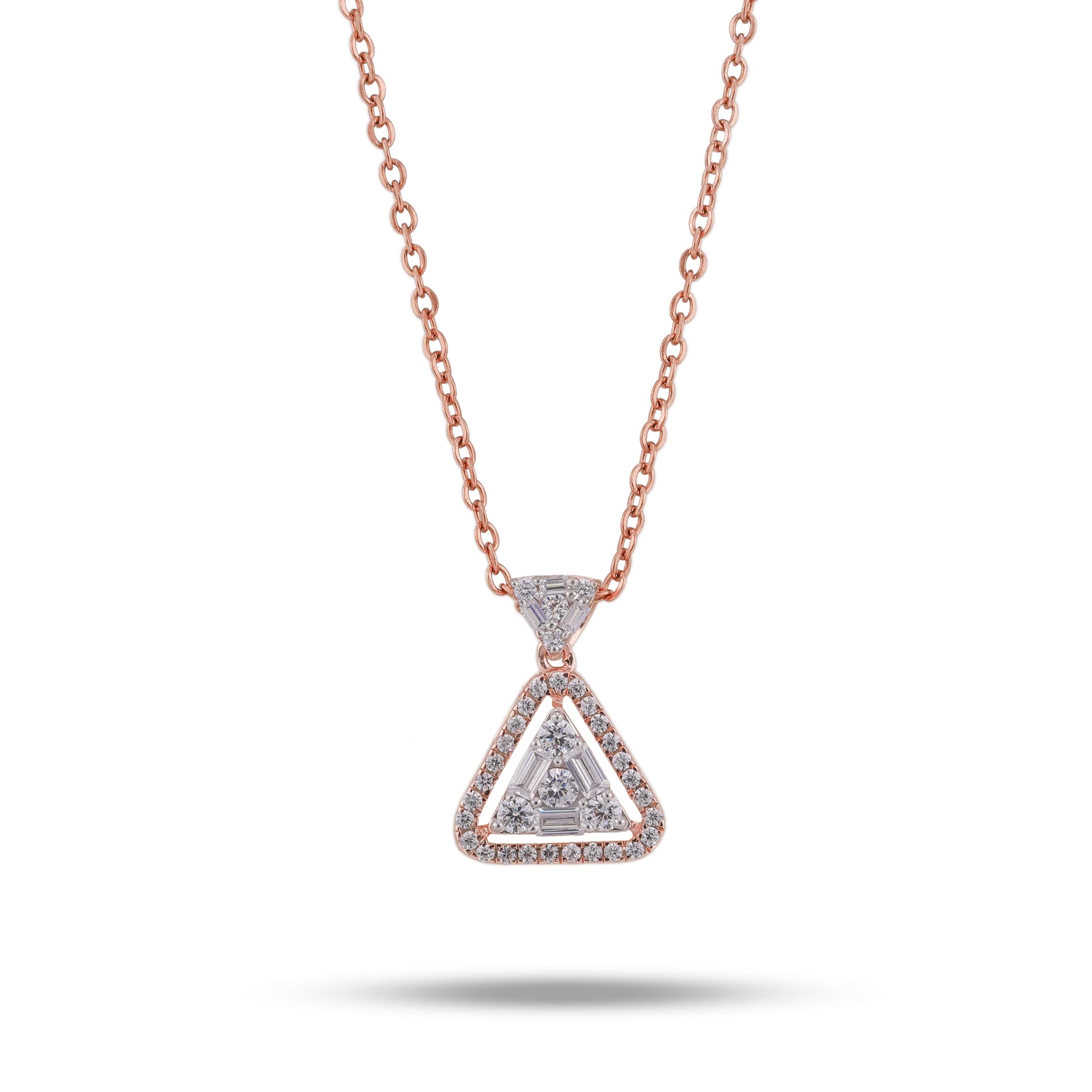 Baguette Diamond Necklace in white gold