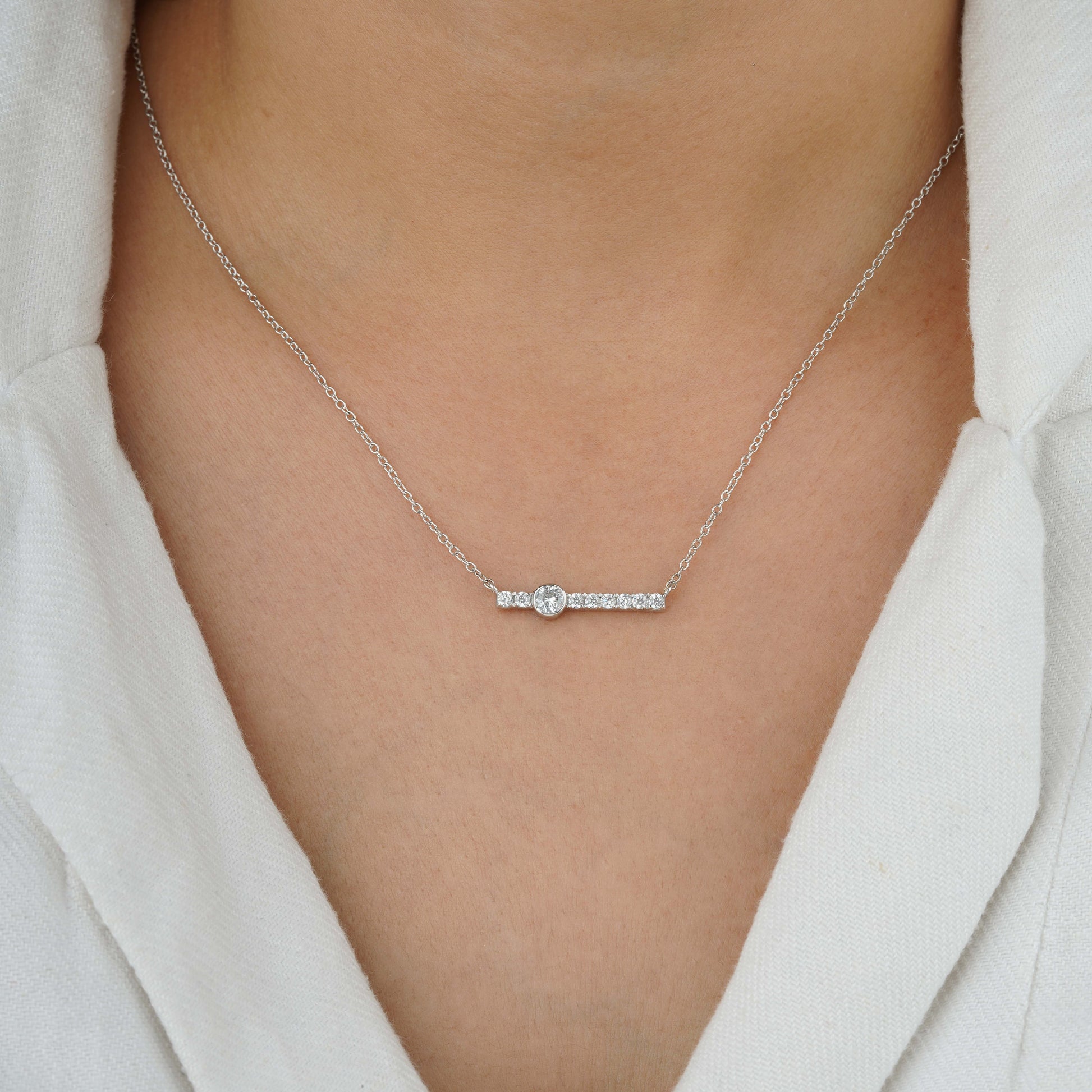 0.50ct moissanite diamond necklace
