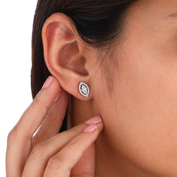 Certified Lab Grown Diamond Marquise Halo Earrings
