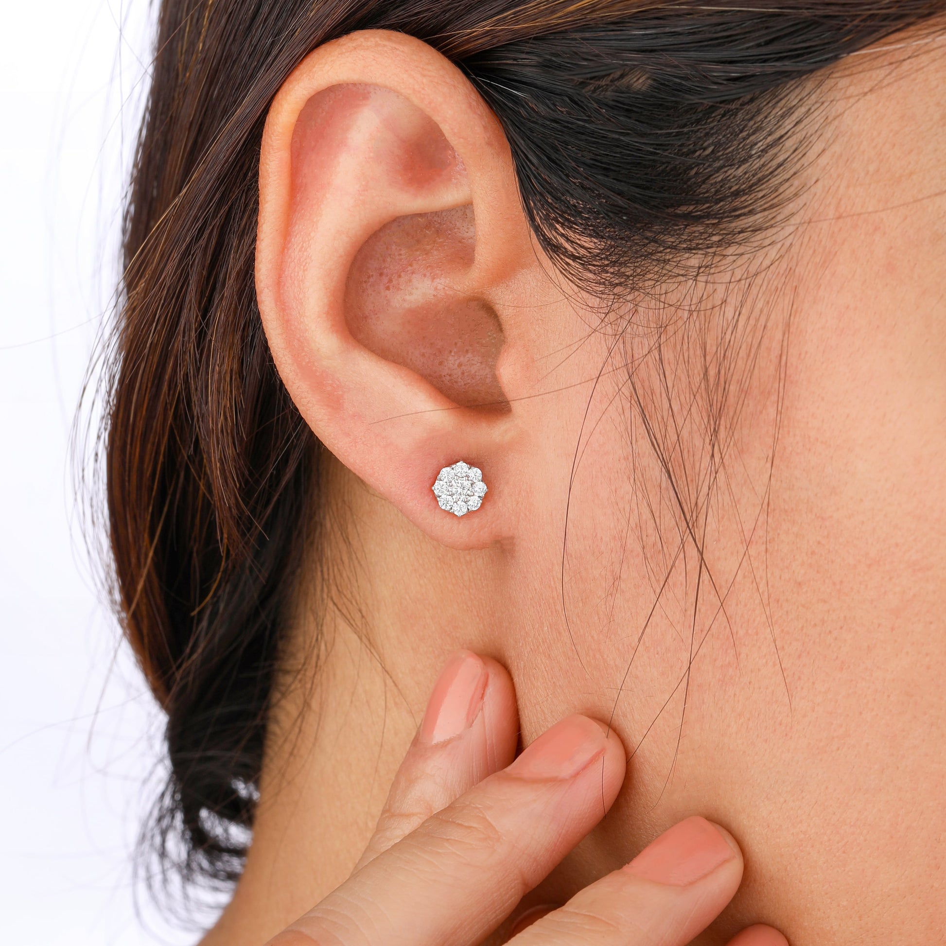 Dainty Diamond stud earrings