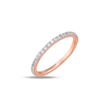 stackable wedding bands in rose gold