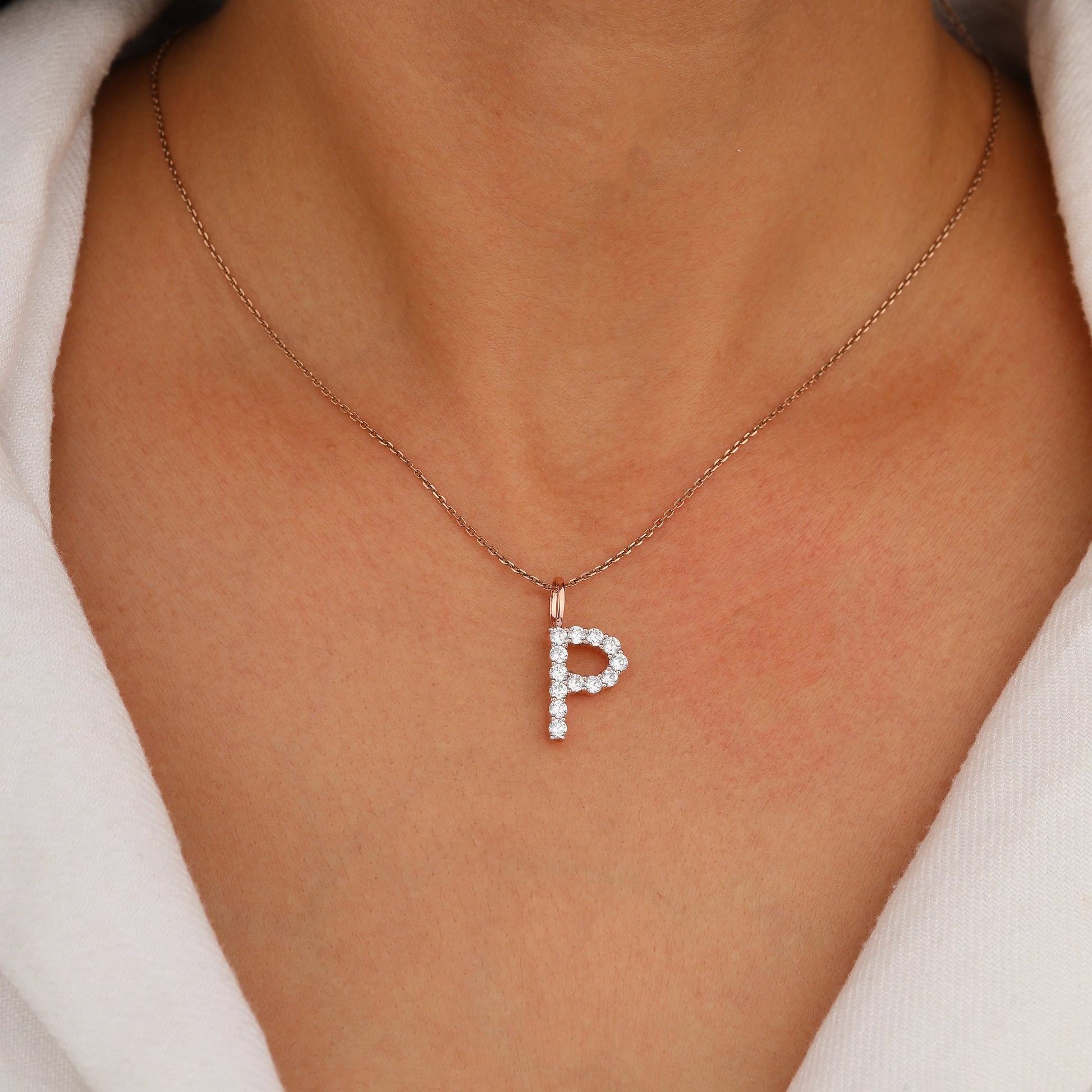 P initial necklace