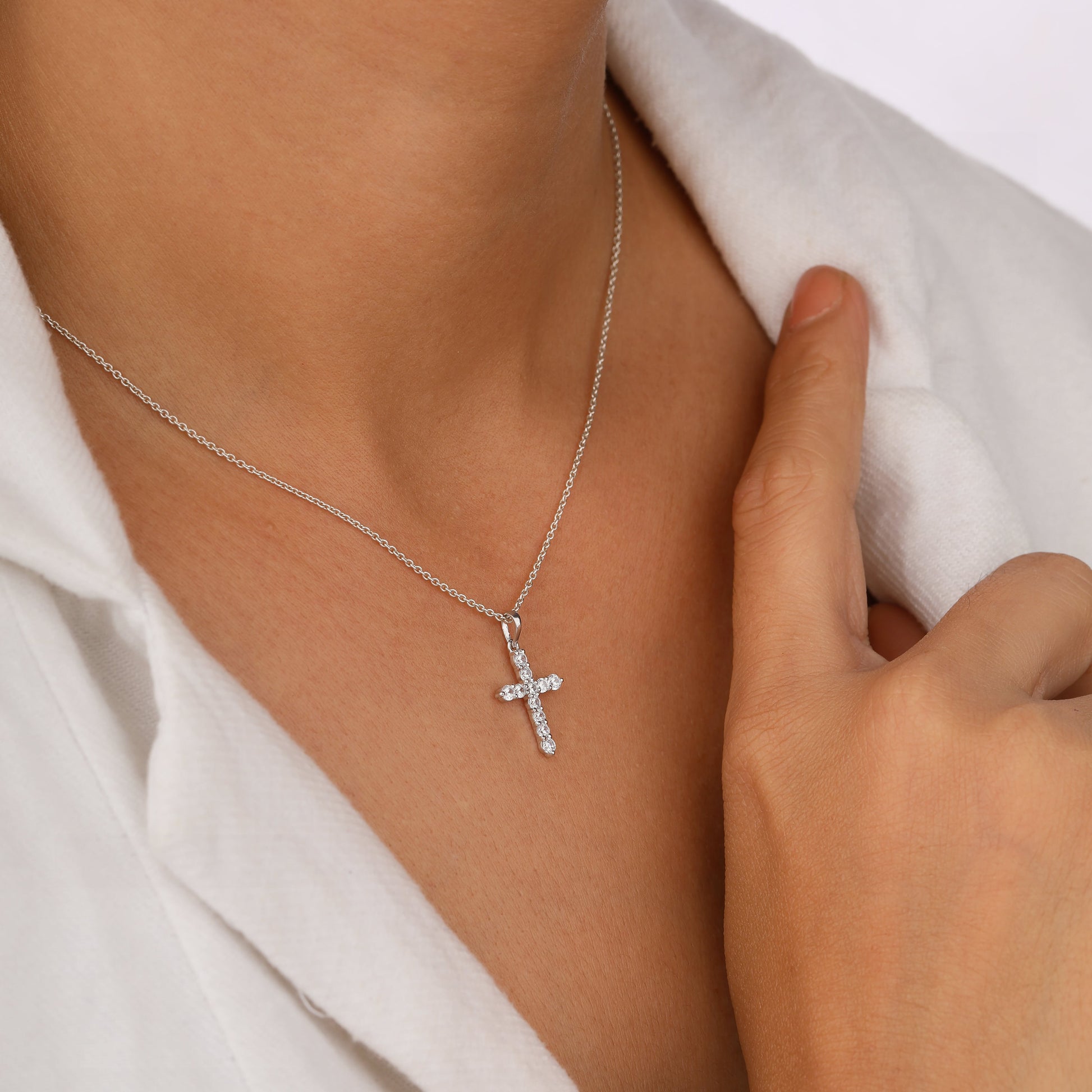 mens cross necklace gold