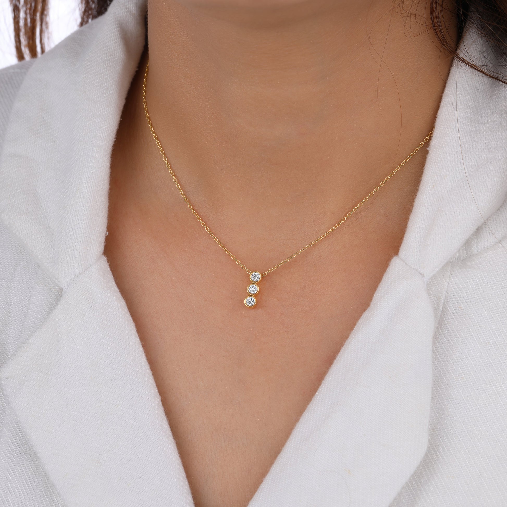 lab grown diamond necklace for her