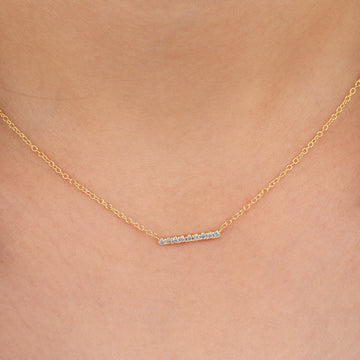 Moissanite Bar Necklace for her