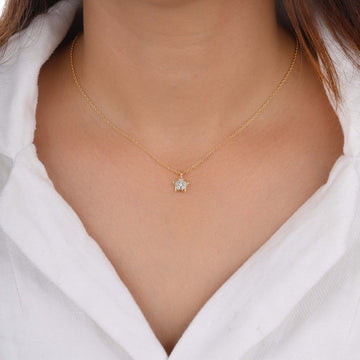 Dainty Star Moissanite Charm Necklace
