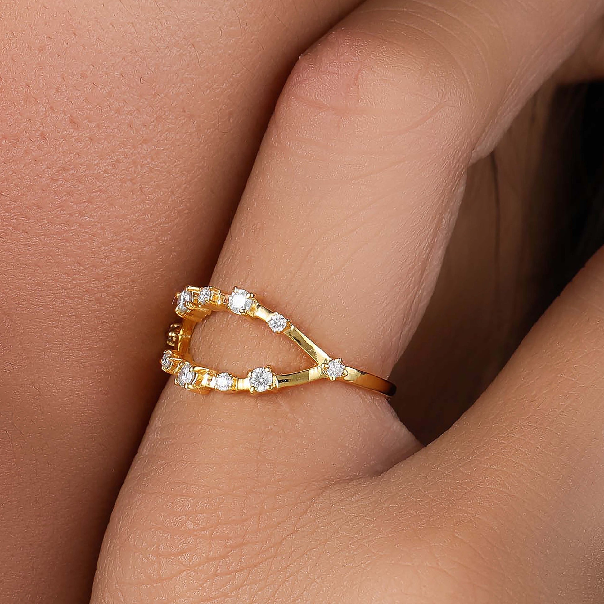 diamond band engagement ring