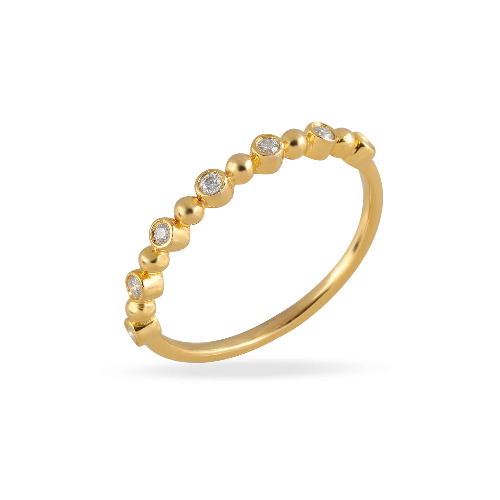 Stackable Diamond Ring in Yellow gold