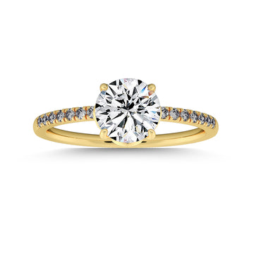 1.50ct Round Cut Lab-grown Diamond Engagement Ring With Accents