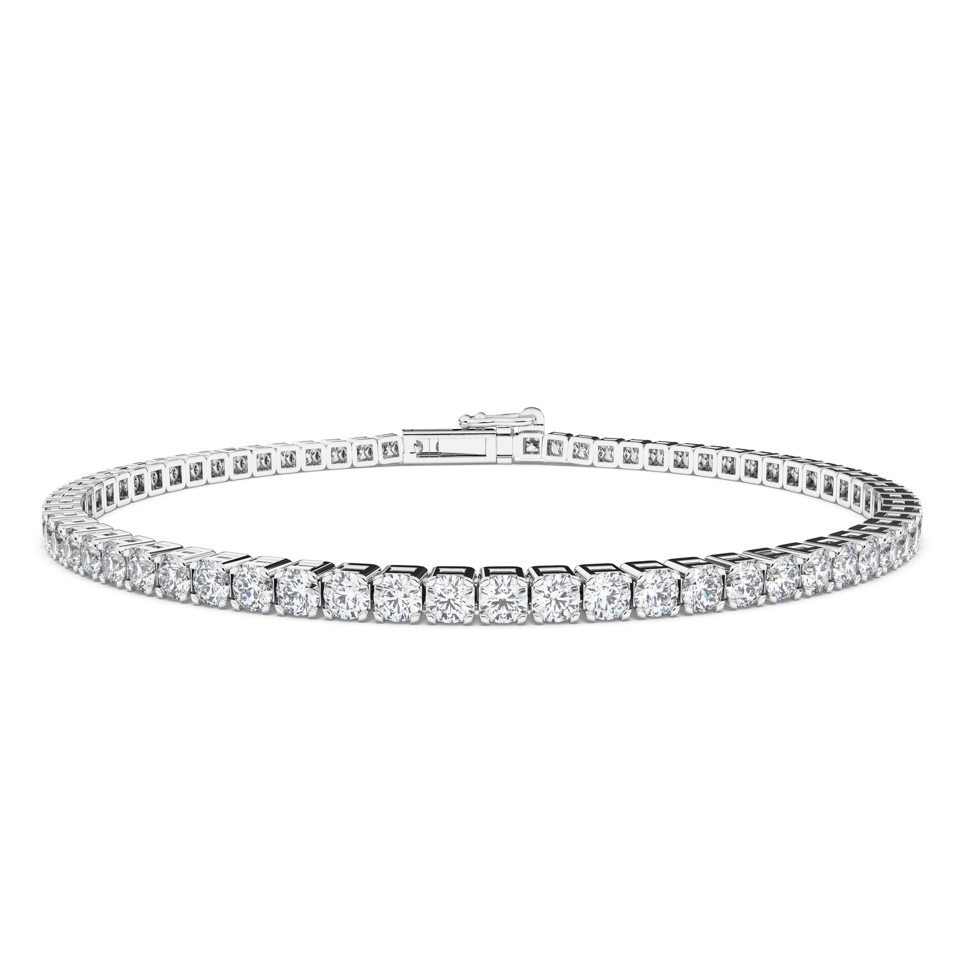 2.5 mm Round diamond tennis bracelet