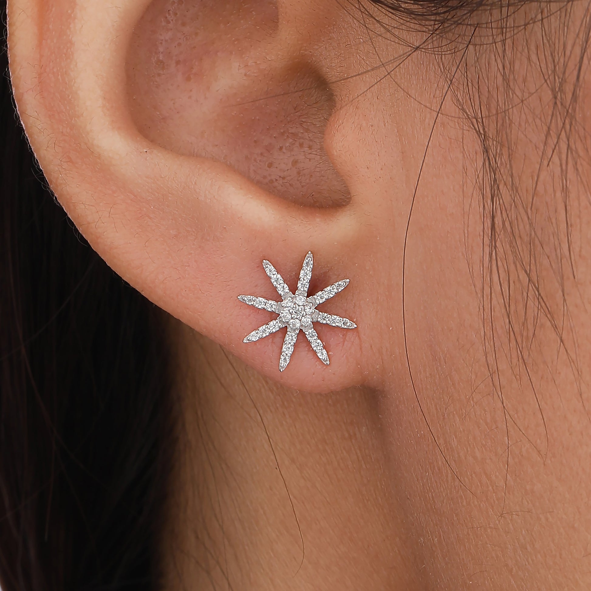 Diamond Star Stud Earring