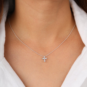 Cross Necklaces & Pendants on model neck
