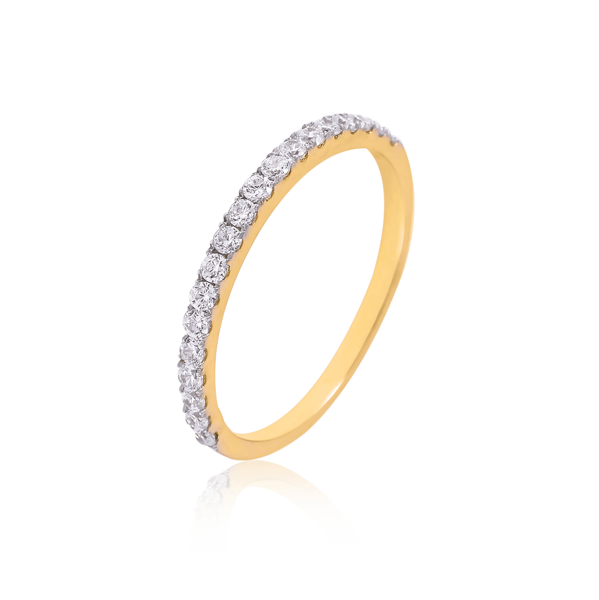 half eternity band in Yellow Gold