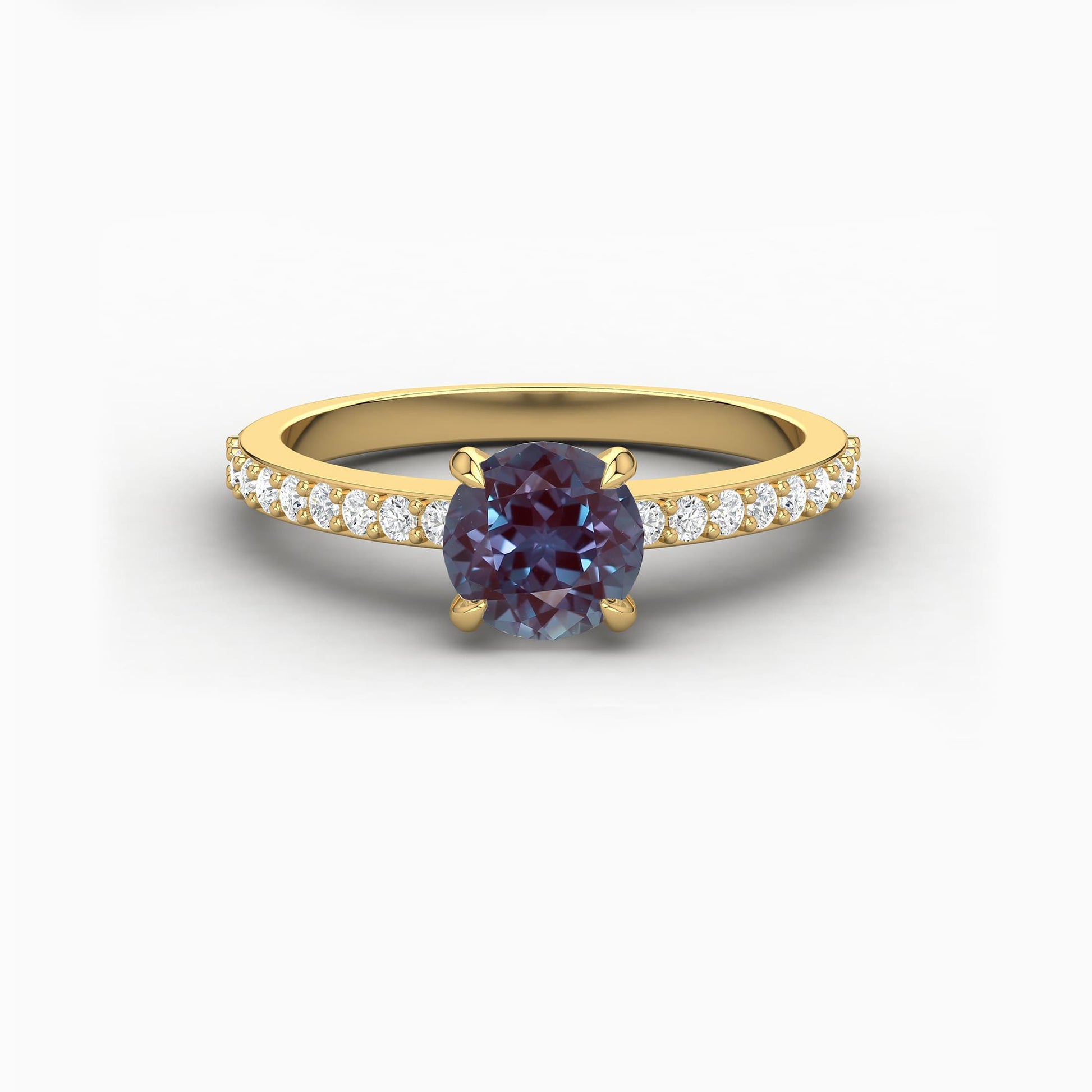 Alexandrite engagement ring