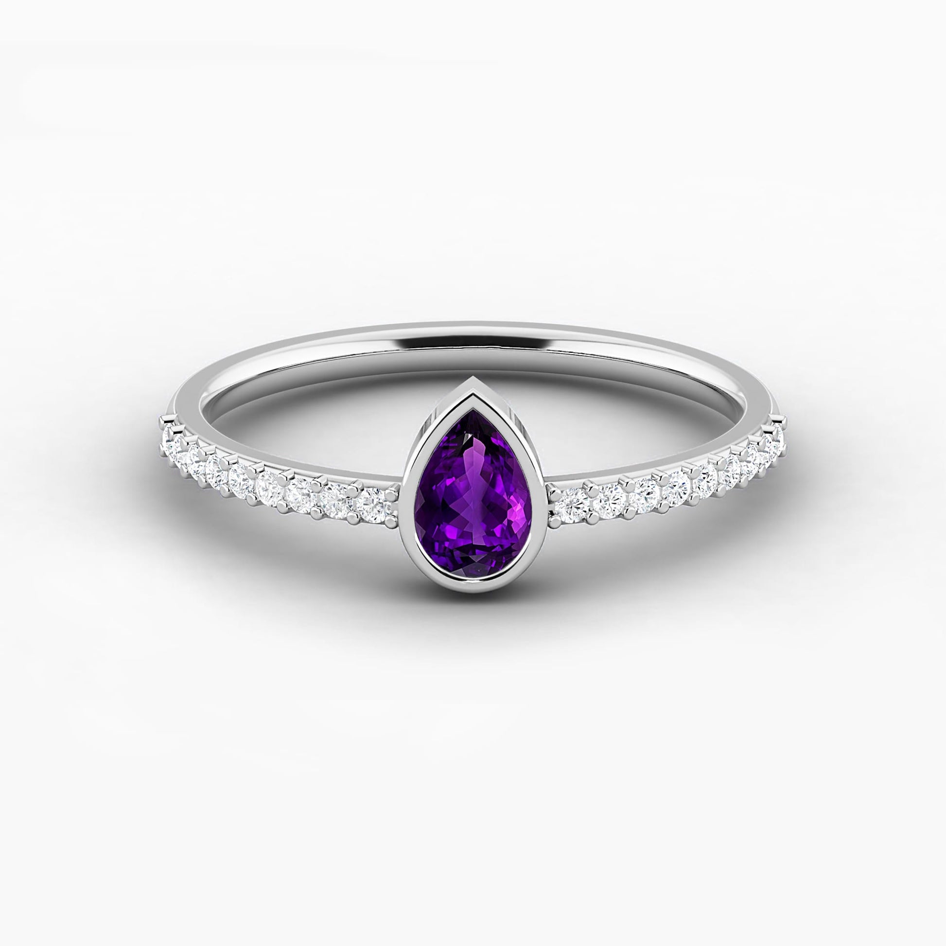 Gemstone Solitaire Engagement Ring
