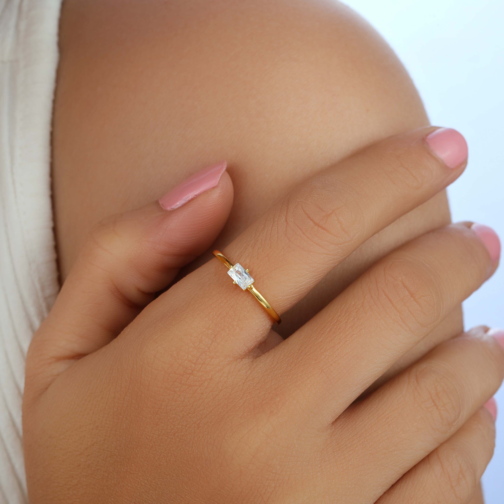  Diamond Radiant Cut Engagement Ring