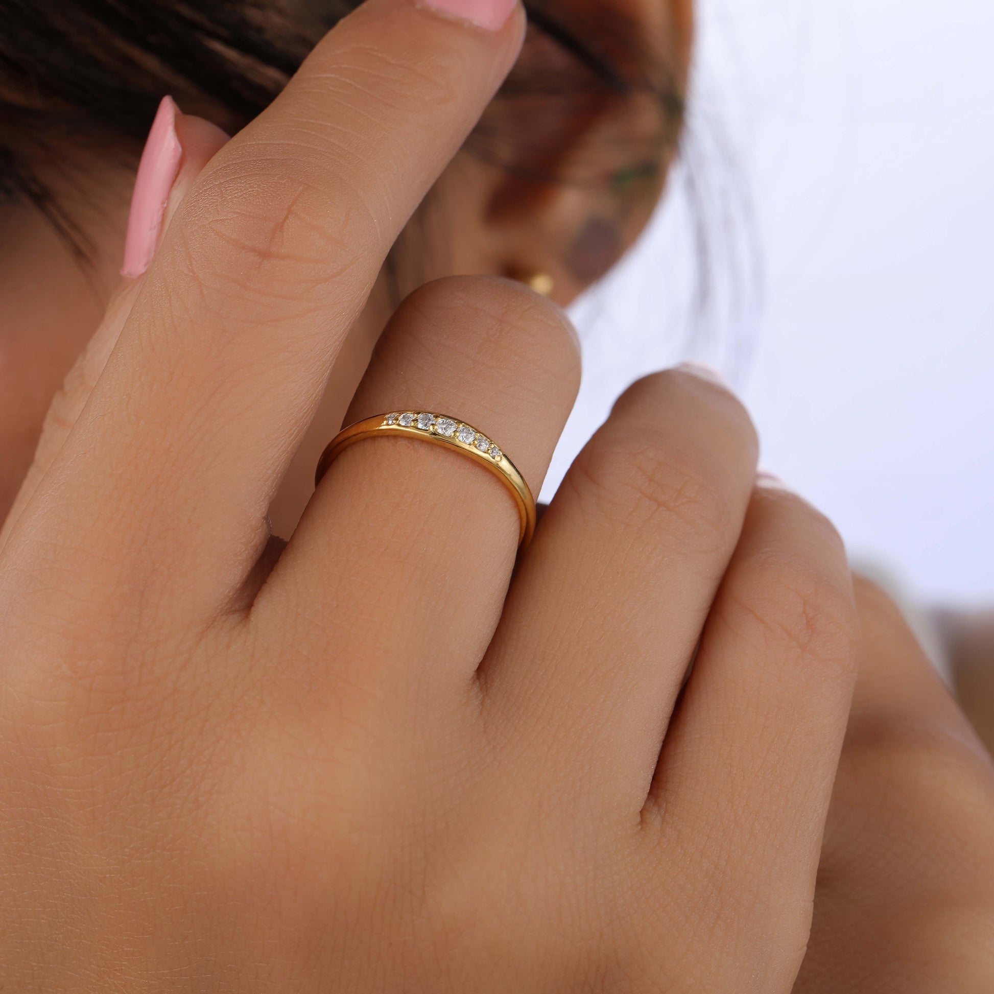 spiral ring gold in Yellow Gold