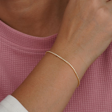 Women's Diamond Tennis Bracelet in Solid Gold