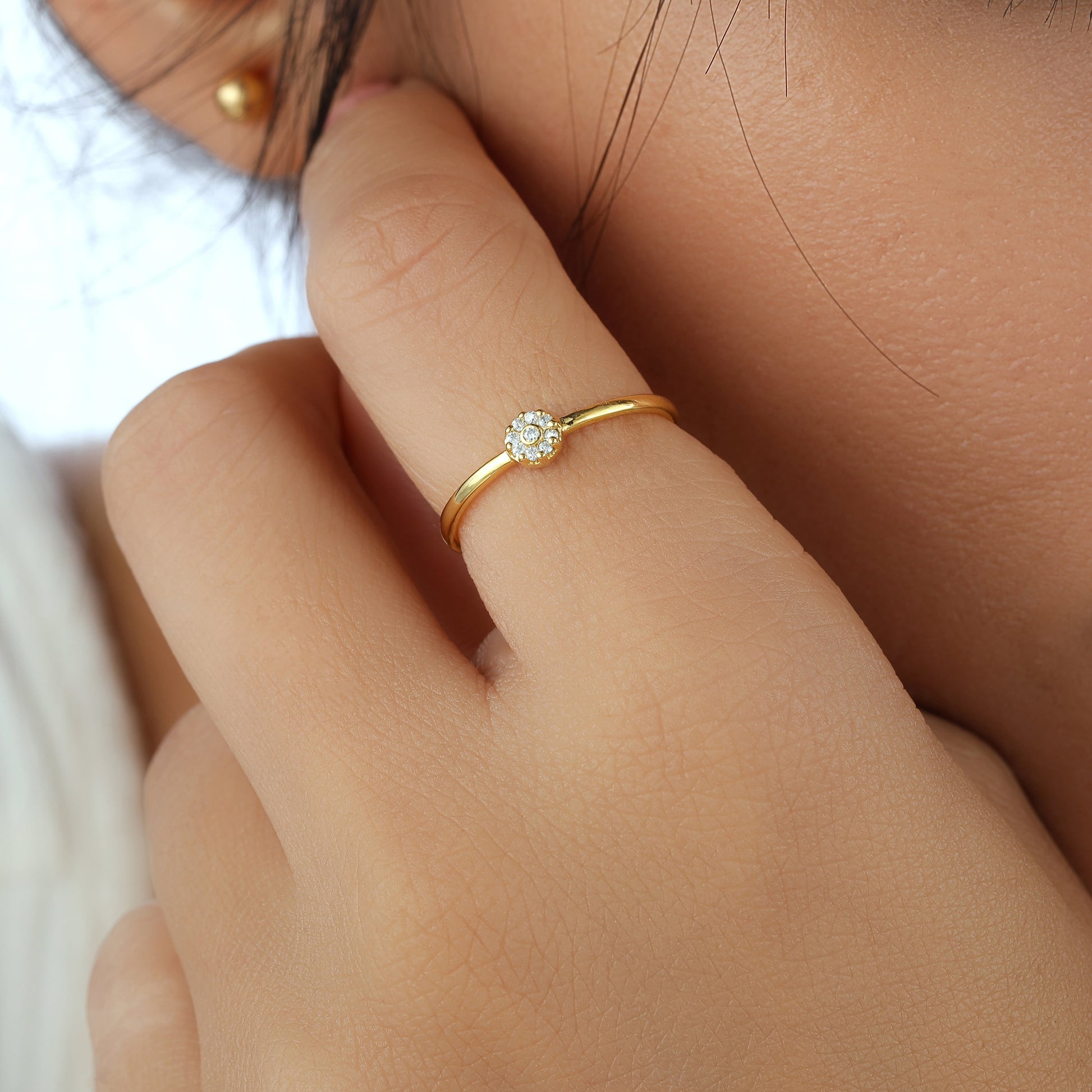 petite diamond ring