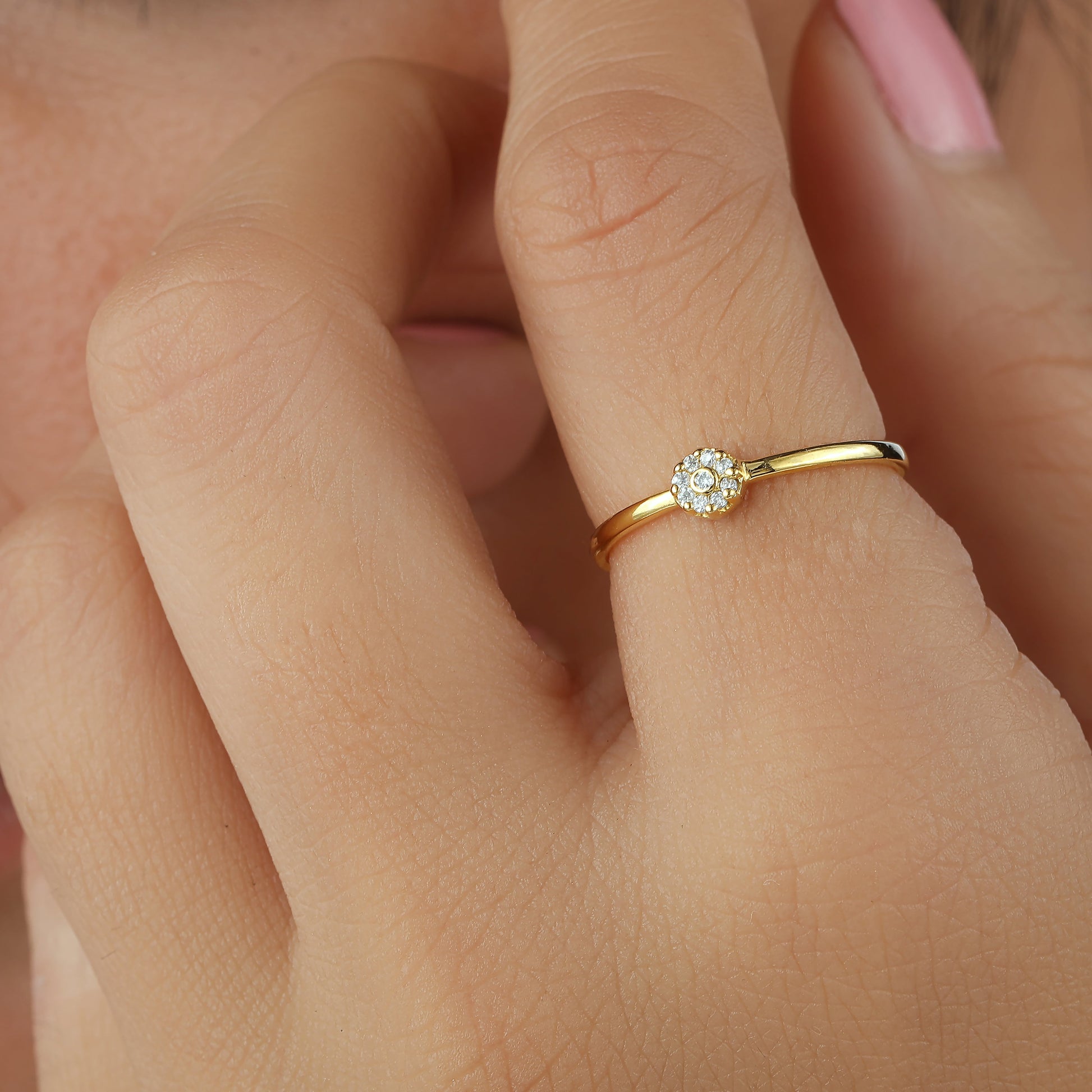 a women wearing promise ring