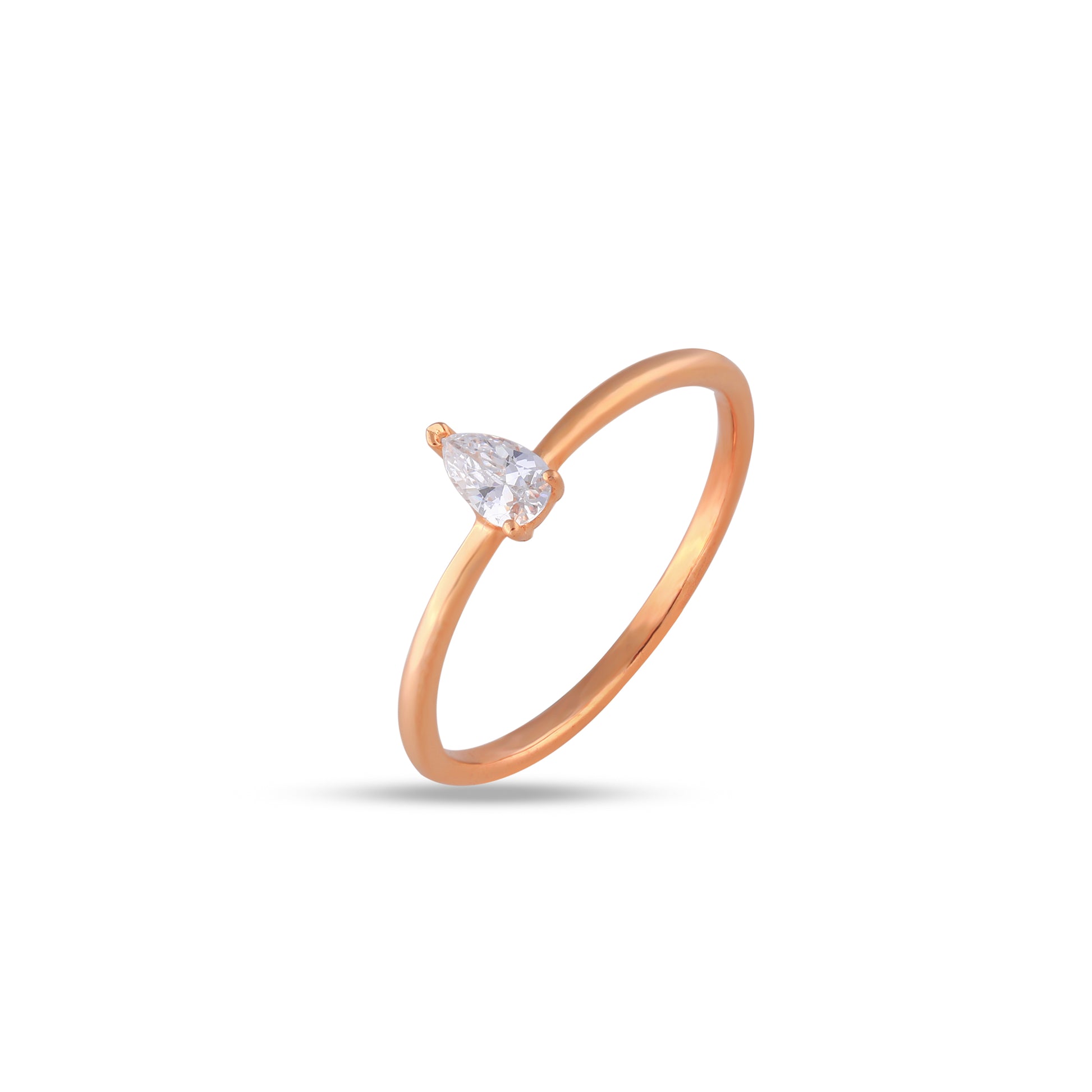 Rose Gold Pear-Shaped Engagement Rings