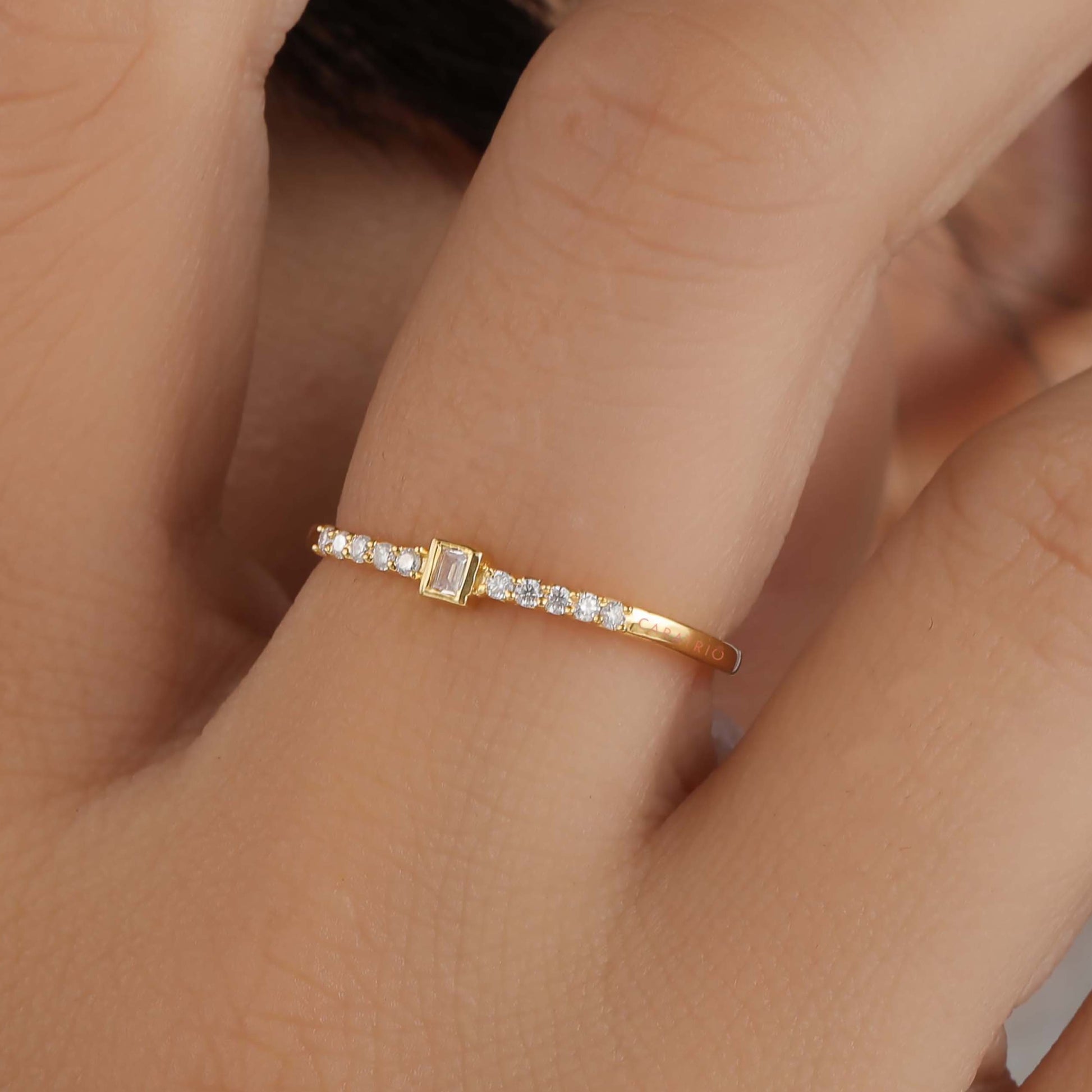 Micro Pave Ring in 14K Solid Gold