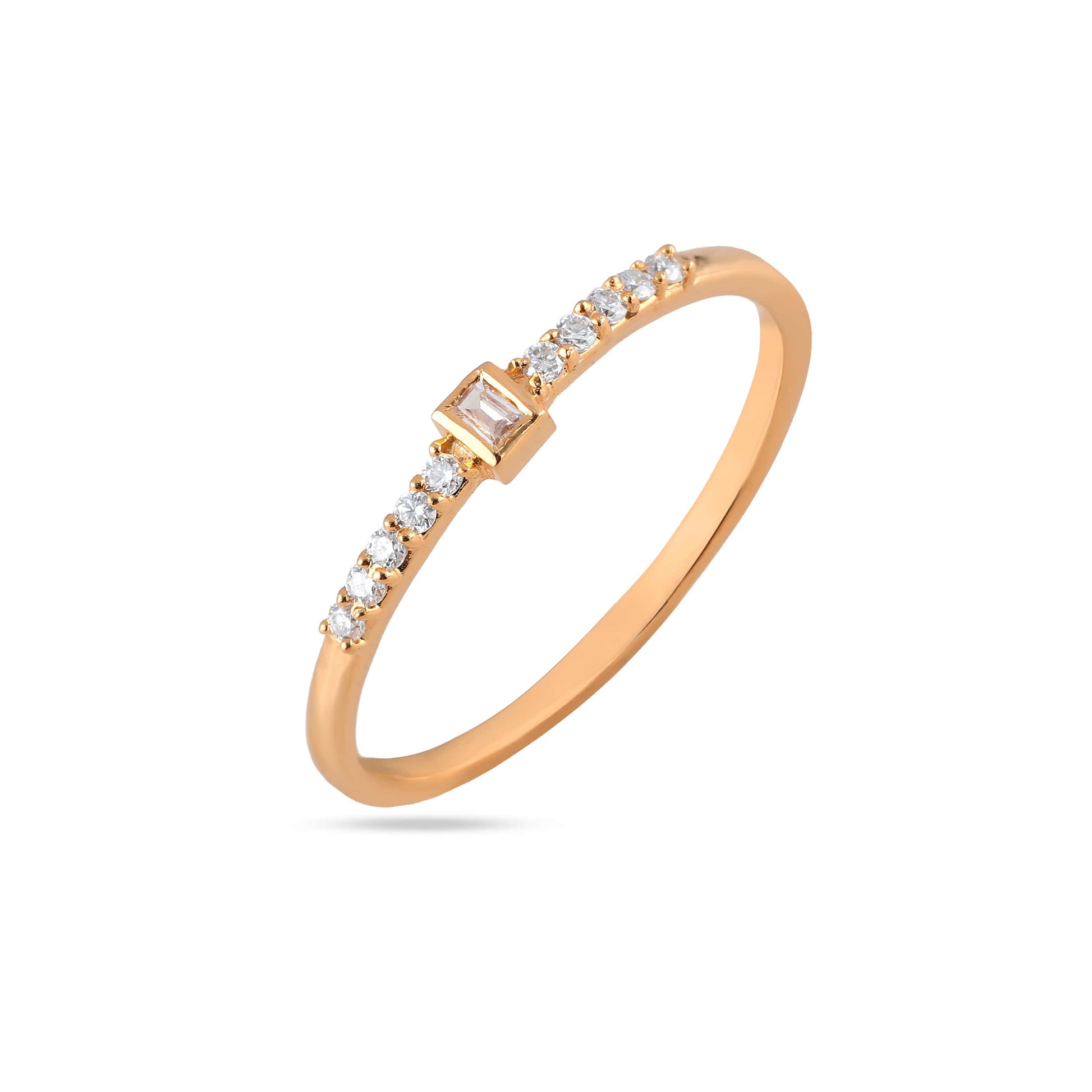 diamond band in Rose Gold