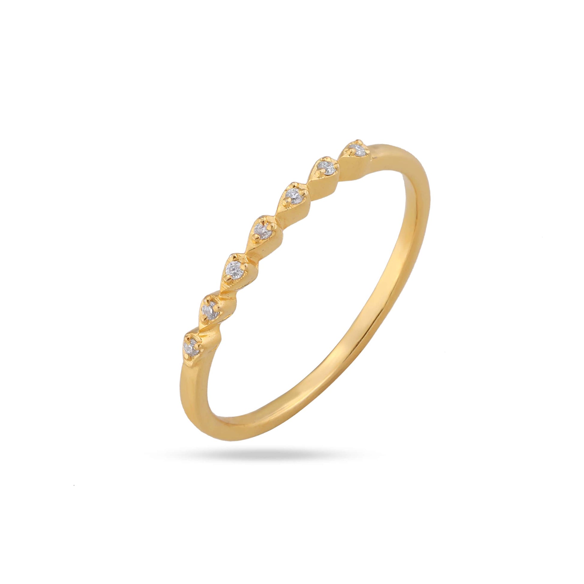 gold stackable rings with diamonds