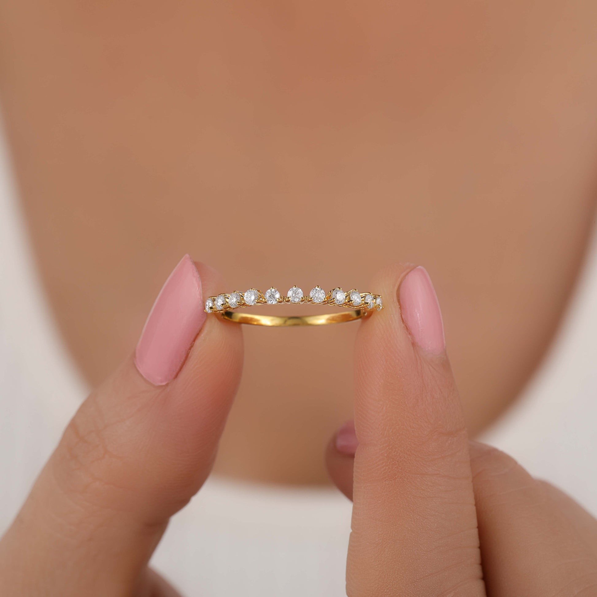 Shared Prong Eternity Diamond Ring