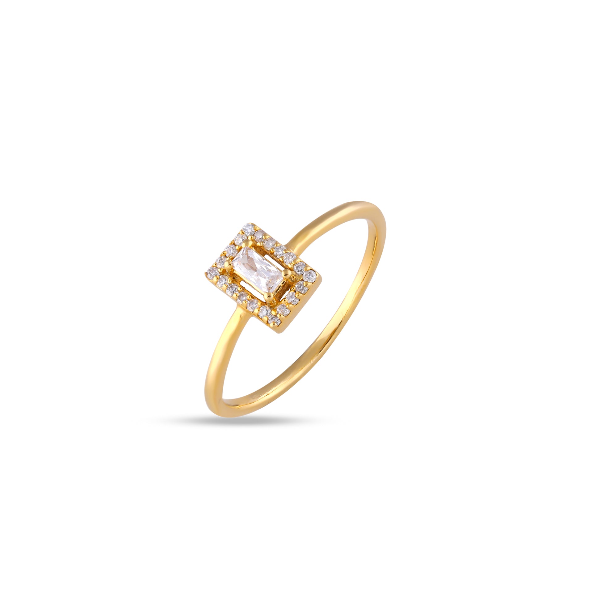 yellow gold Halo Engagement Ring