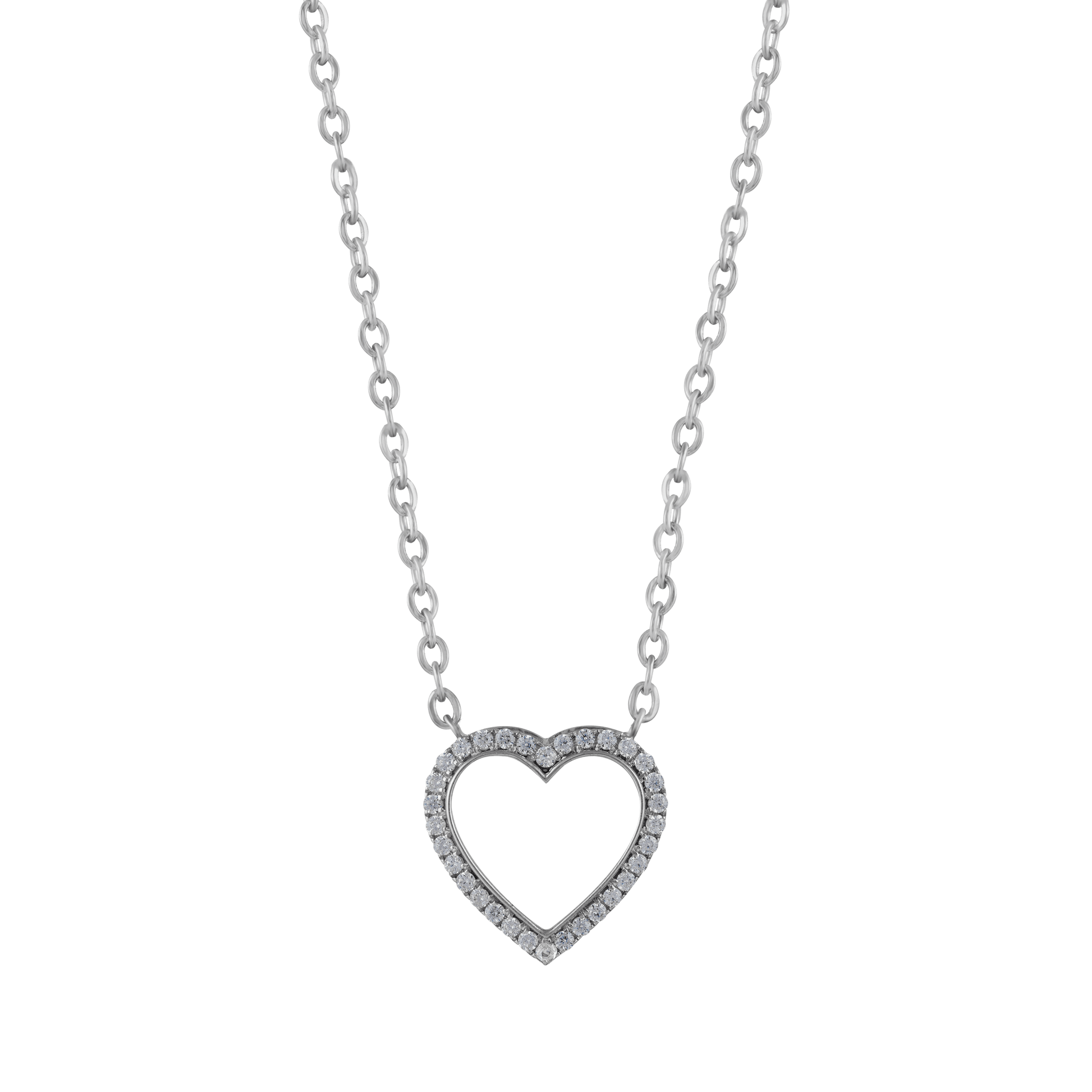 Moissanite heart necklace PNG FILE