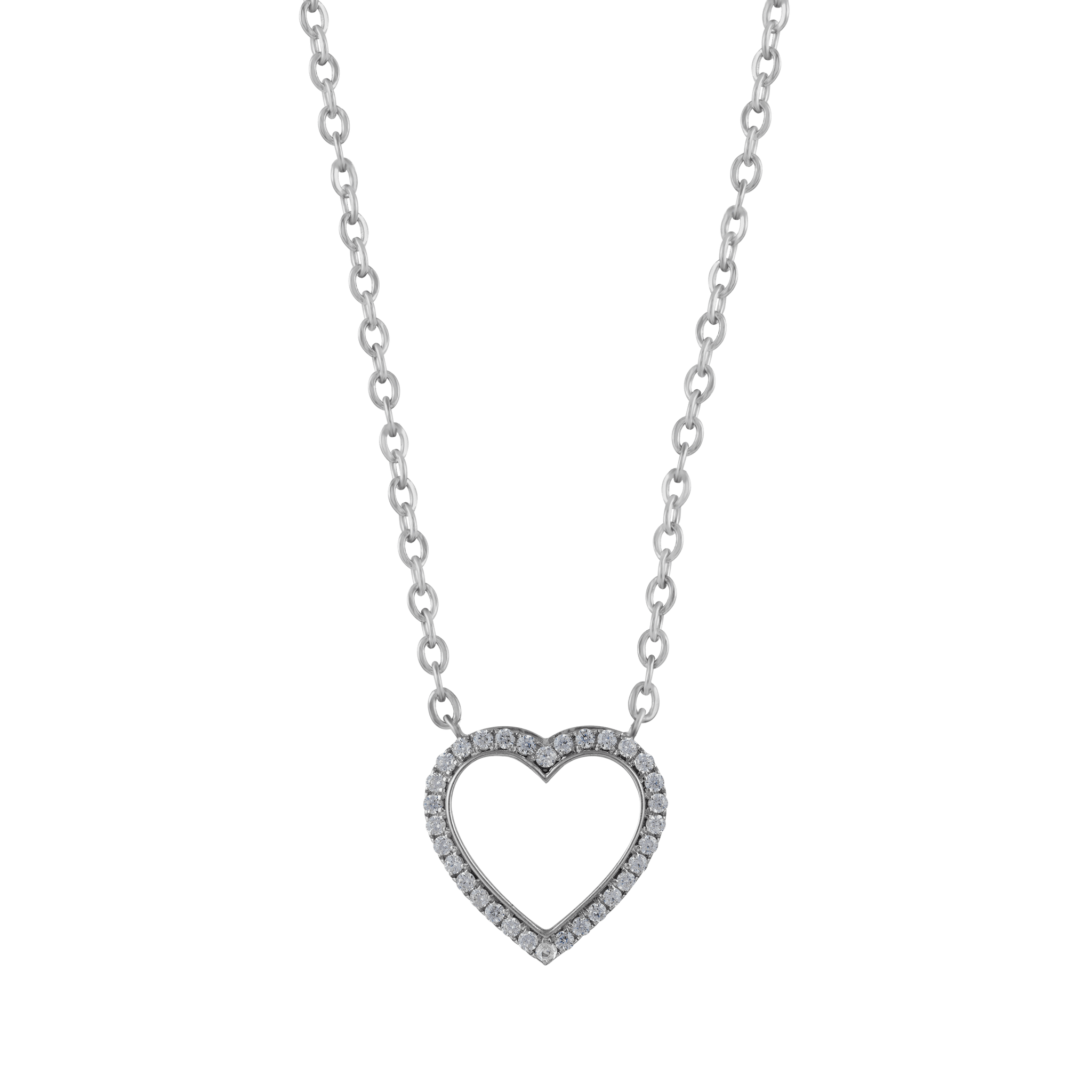 Moissanite heart necklace PNG FILE