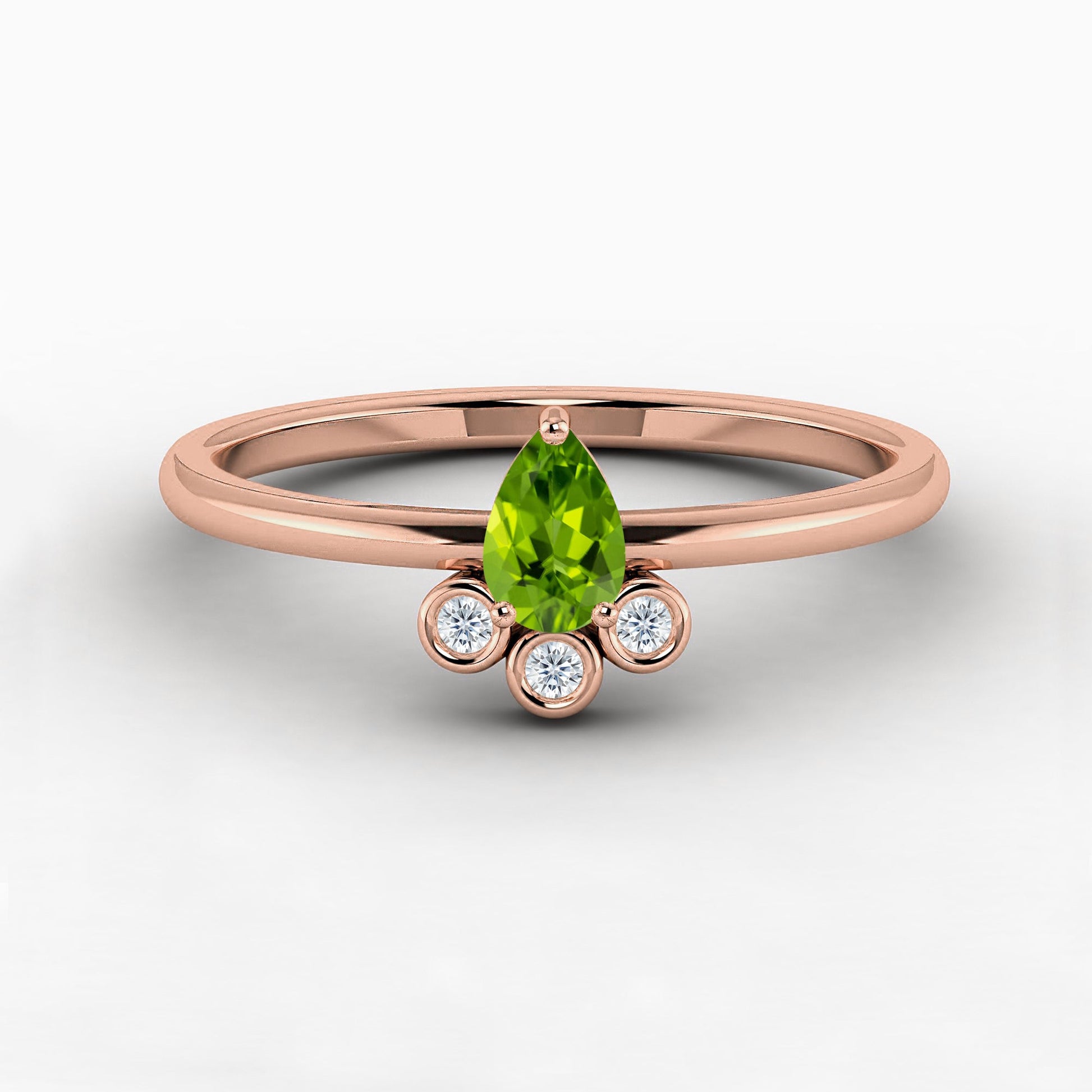 peridot solitaire engagement ring