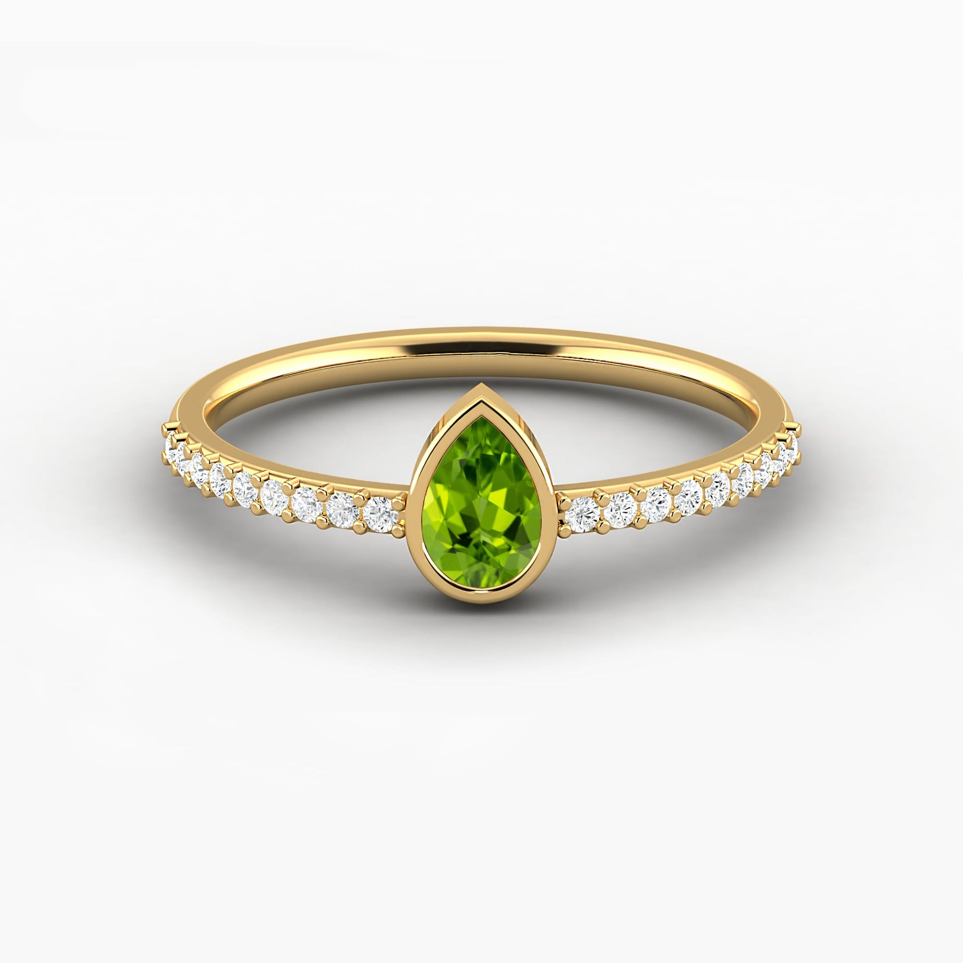 yellow gold Pear Shaped Engagement Ring