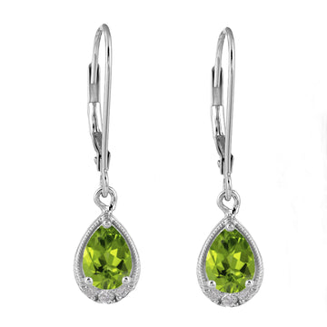 Eye-catching Peridot Lever-back Earrings for a Touch 