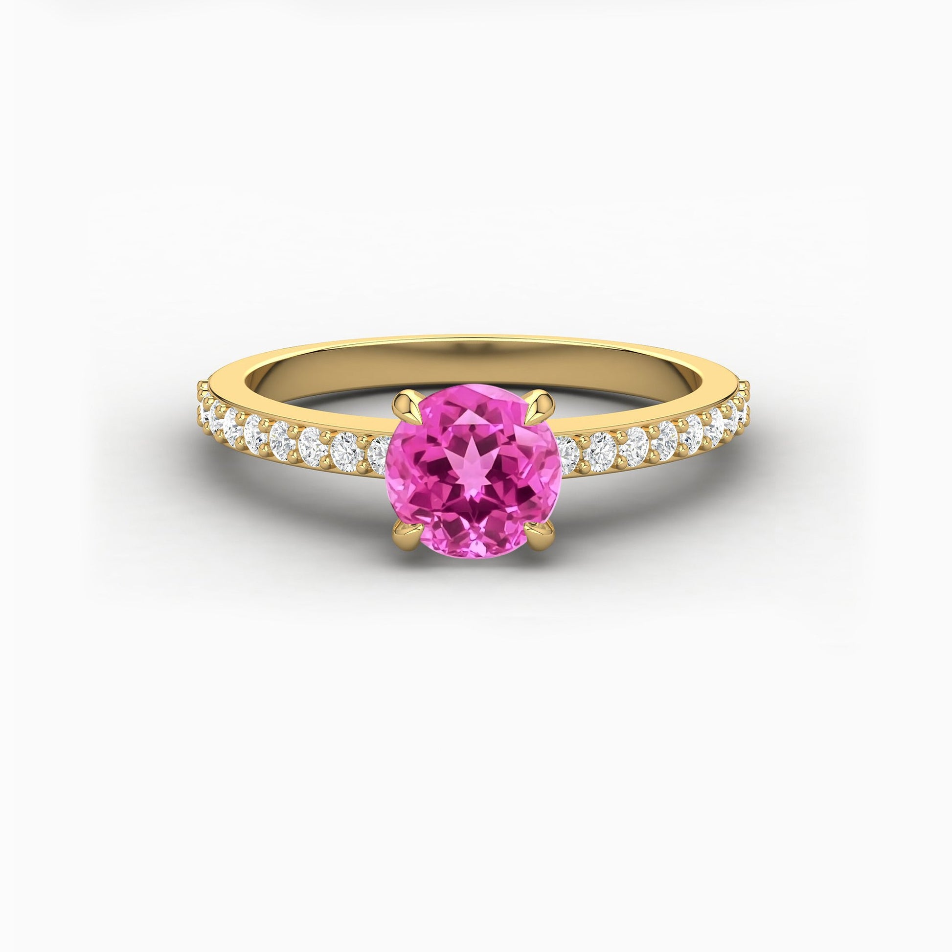pink sapphire solitaire ring