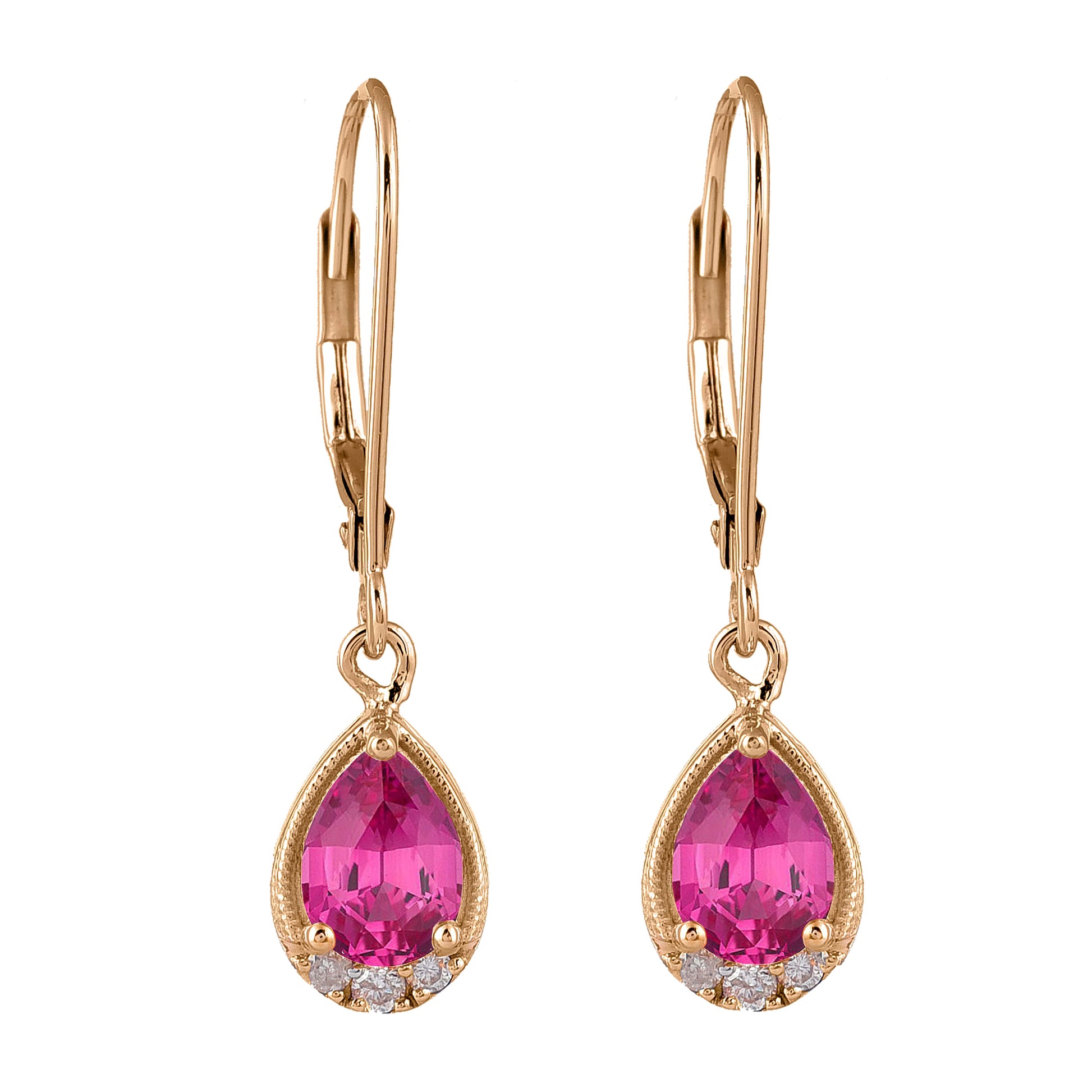 Dazzling Pink Sapphire Earrings