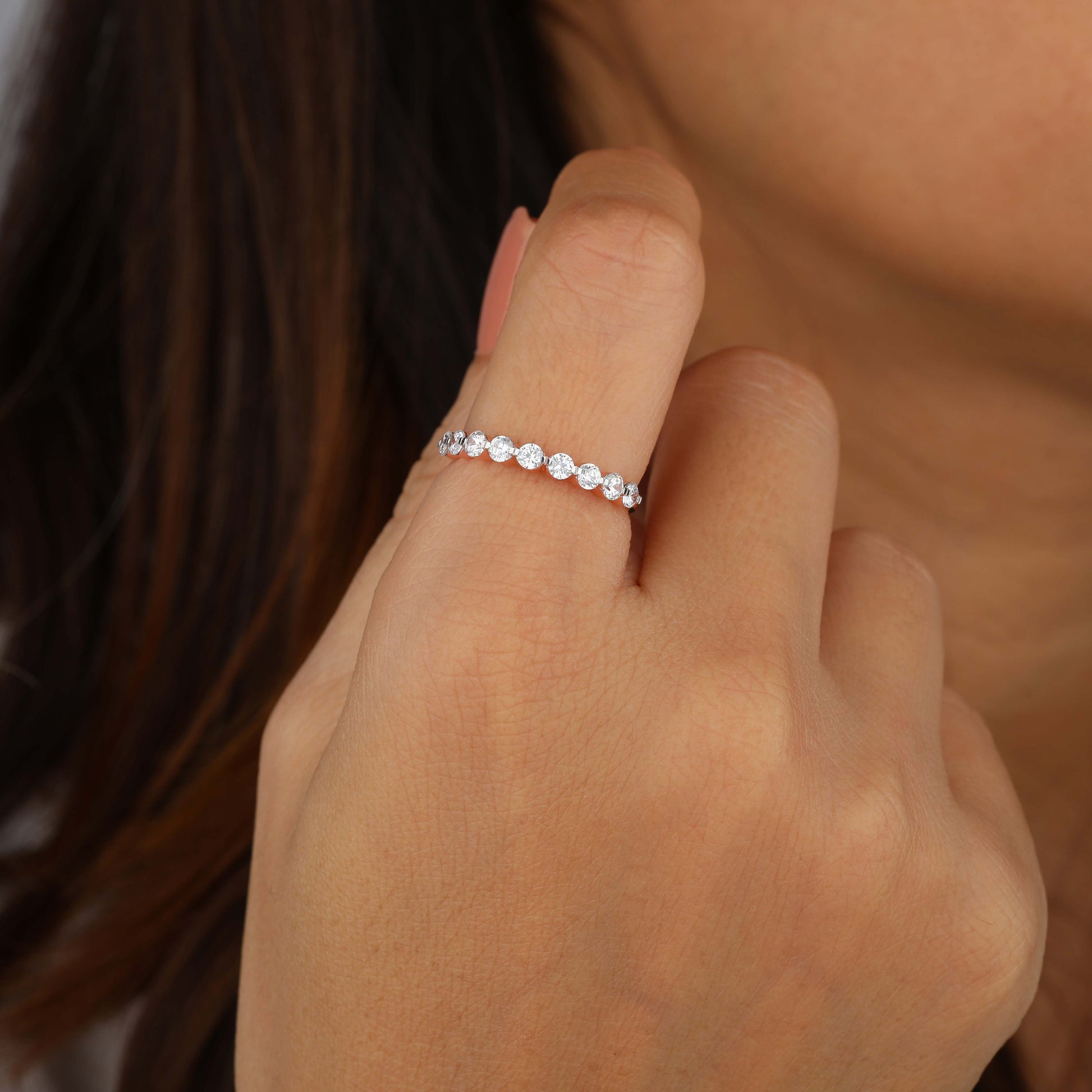 Moissanite Stackable Bands