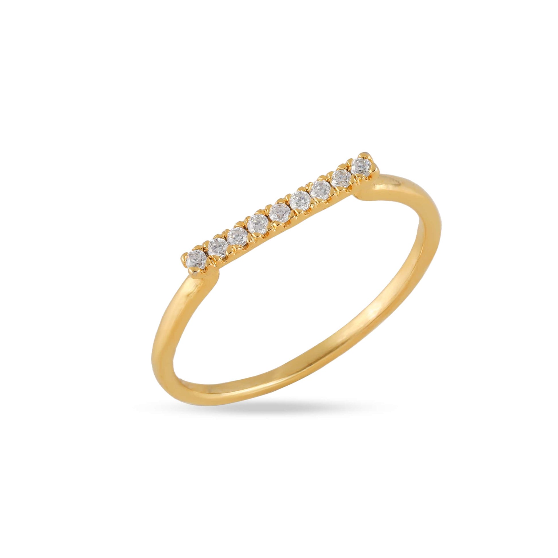 Moissanite Diamond Ring In Yellow Gold