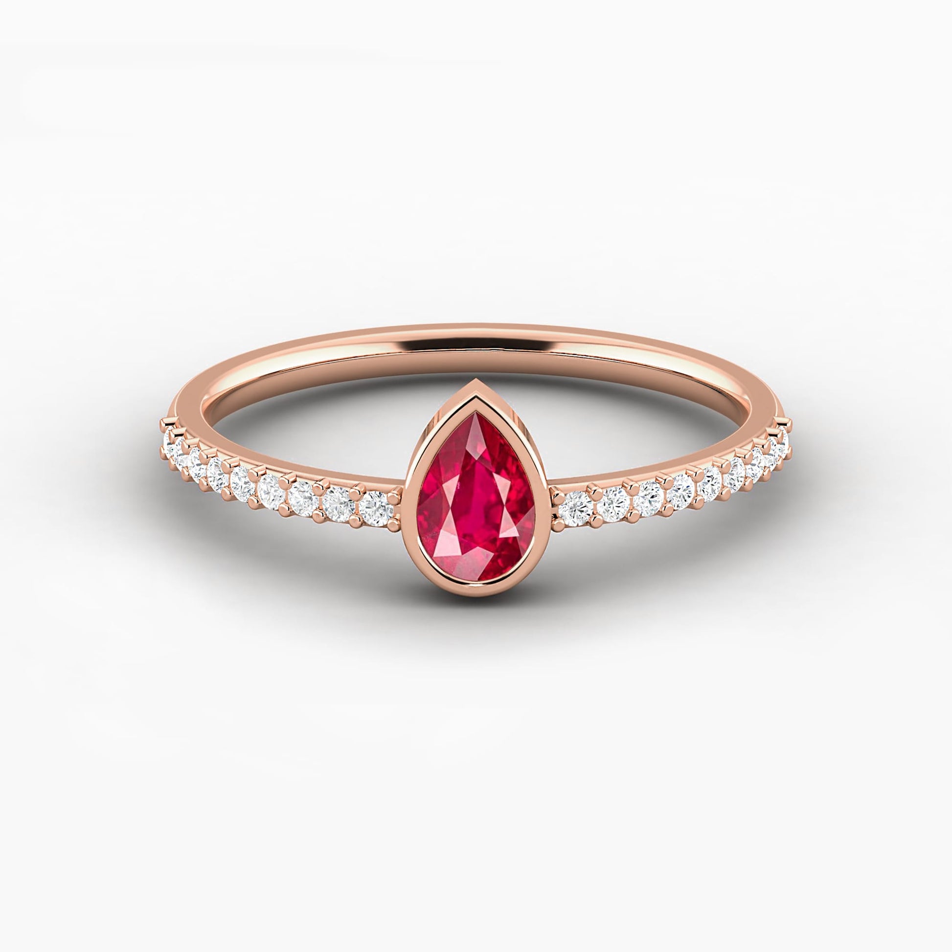 rose gold gemstone ring