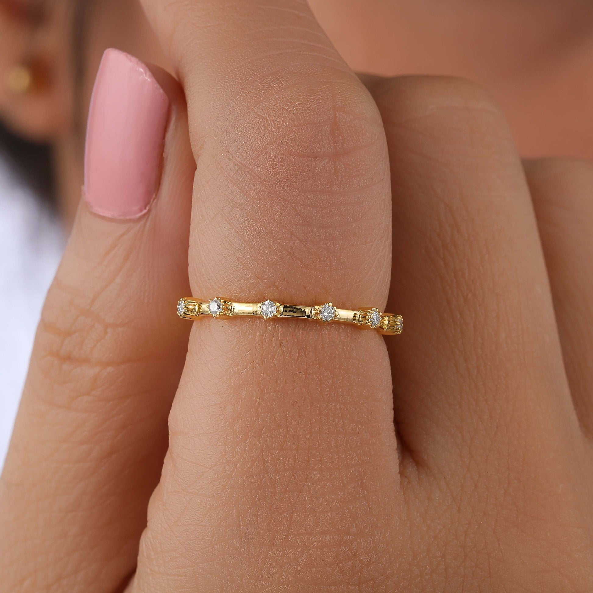 Ring For stacking with Solitaire ring