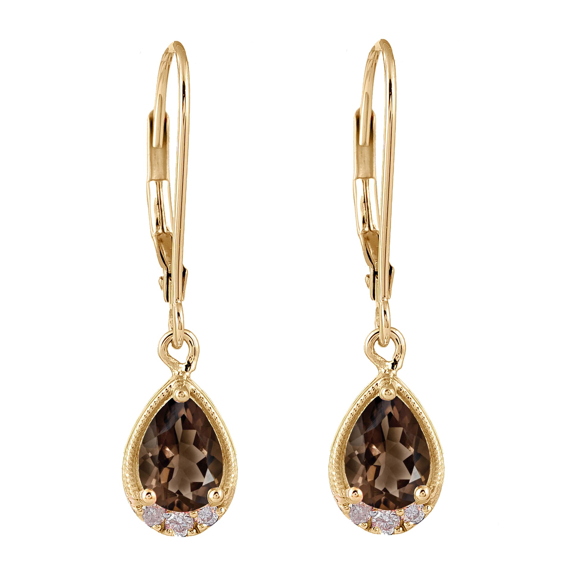 these stunning smoky quartz dangle earrings
