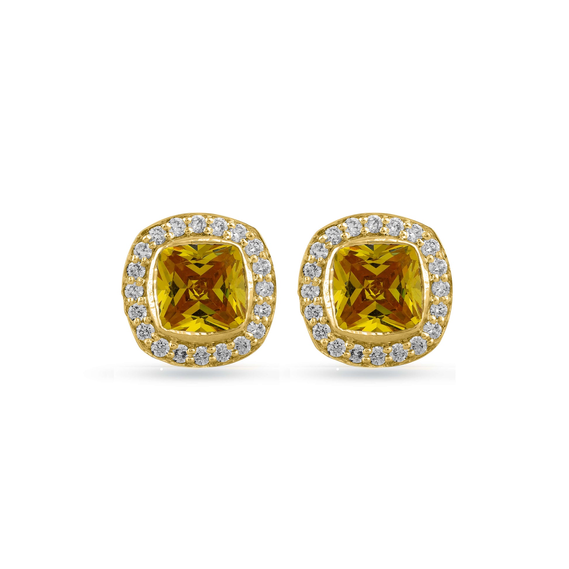 wardrobe with these Cushion Citrine Studs