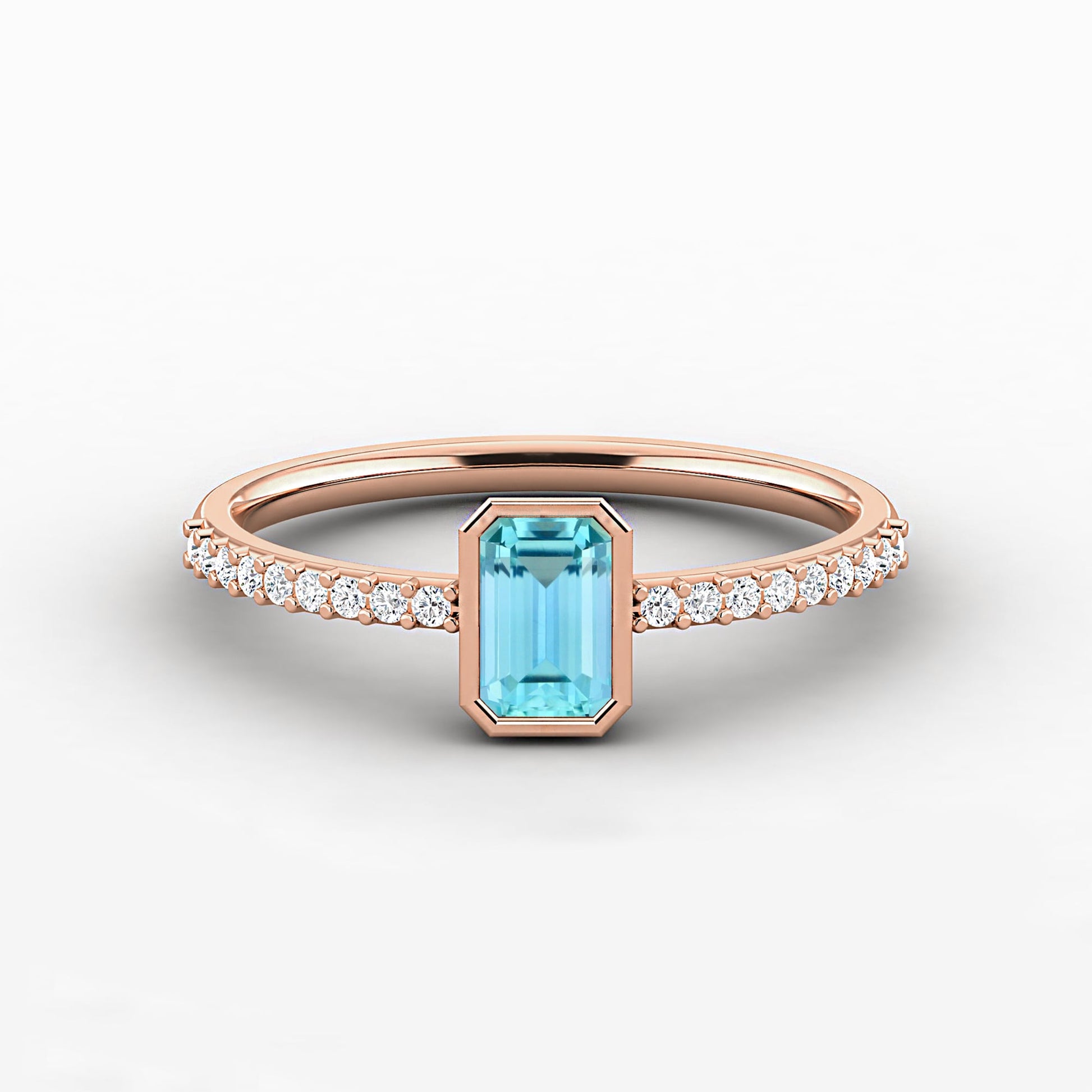 a ring with a blue gem