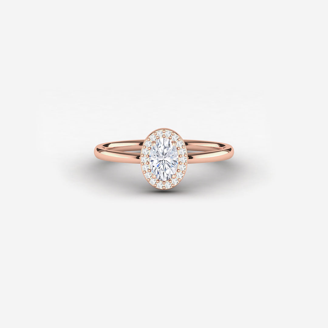  Halo Diamond Engagement Ring