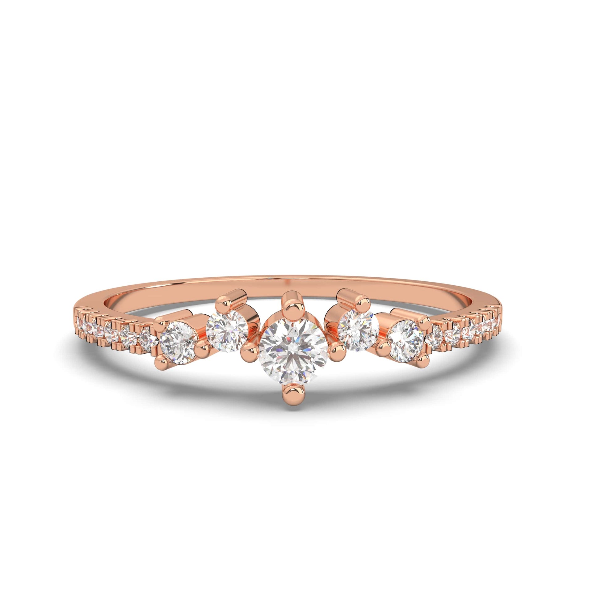 Lab Grown Diamond Cluster Wedding Ring
