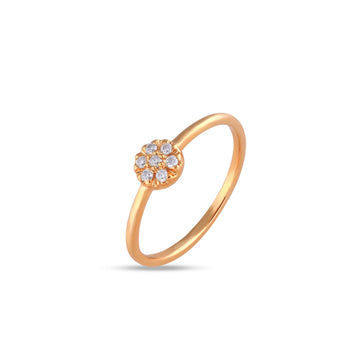 diamond cluster ring Rose gold
