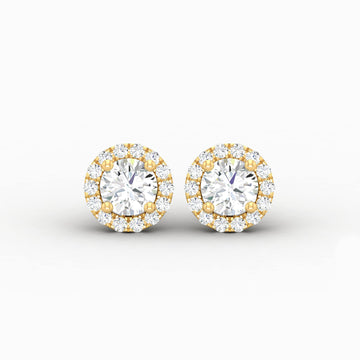 Round brilliant diamond earrings