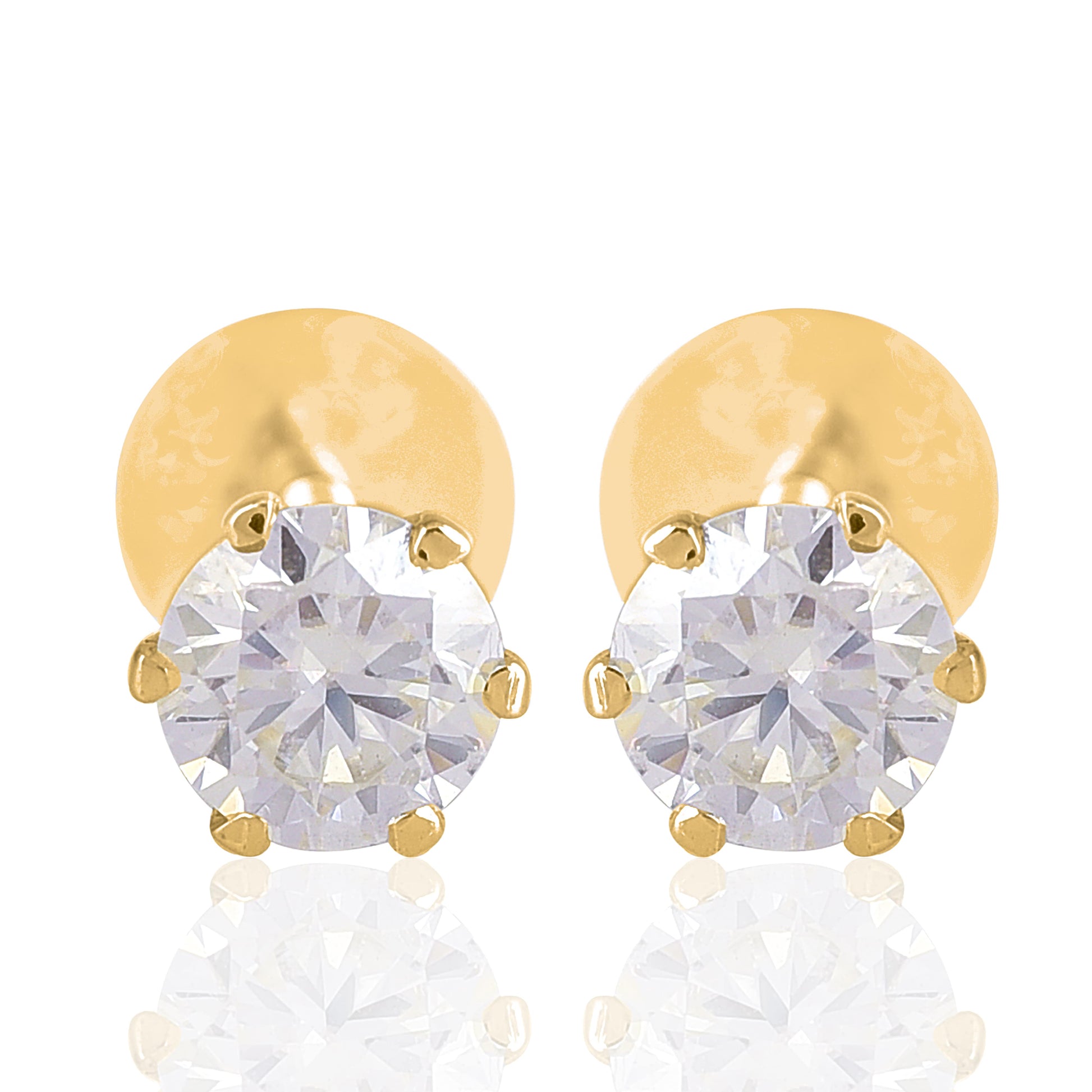 Stud Earrings in Yellow Gold