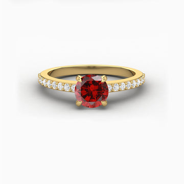 Garnet engagement ring